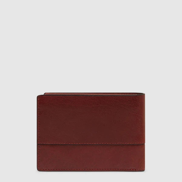 Piquadro Portafoglio Solm uomo in pelle nera con scomparti per carte e contanti, elegante accessorio da uomo.