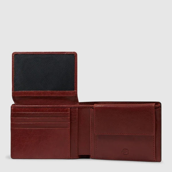 Piquadro Portafoglio Solm uomo in pelle con scomparti per carte e contanti, elegante accessorio di minuteria da uomo.