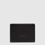 Piquadro Portafoglio Solm in leather for men, featuring multiple card slots and a sleek, minimalist design.