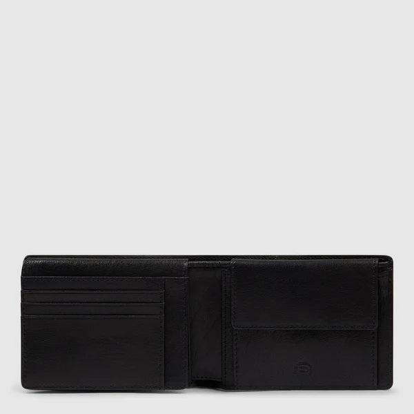 Piquadro Portafoglio Solm uomo in pelle con scomparti per carte e contanti, elegante accessorio da uomo