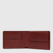 Piquadro Portafoglio Solm in leather for men, showcasing multiple card slots and a sleek, minimalist design.