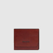 Piquadro Portafoglio Solm in leather, men's wallet with multiple card slots and a sleek design, black color, minimalistic style.