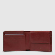 Piquadro Portafoglio Solm in leather for men, featuring multiple card slots and a sleek design.