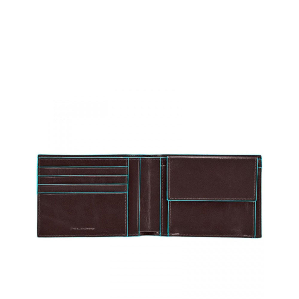 Portafoglio uomo con portamonete in pelle Blue Square Piquadro - MYLILLY