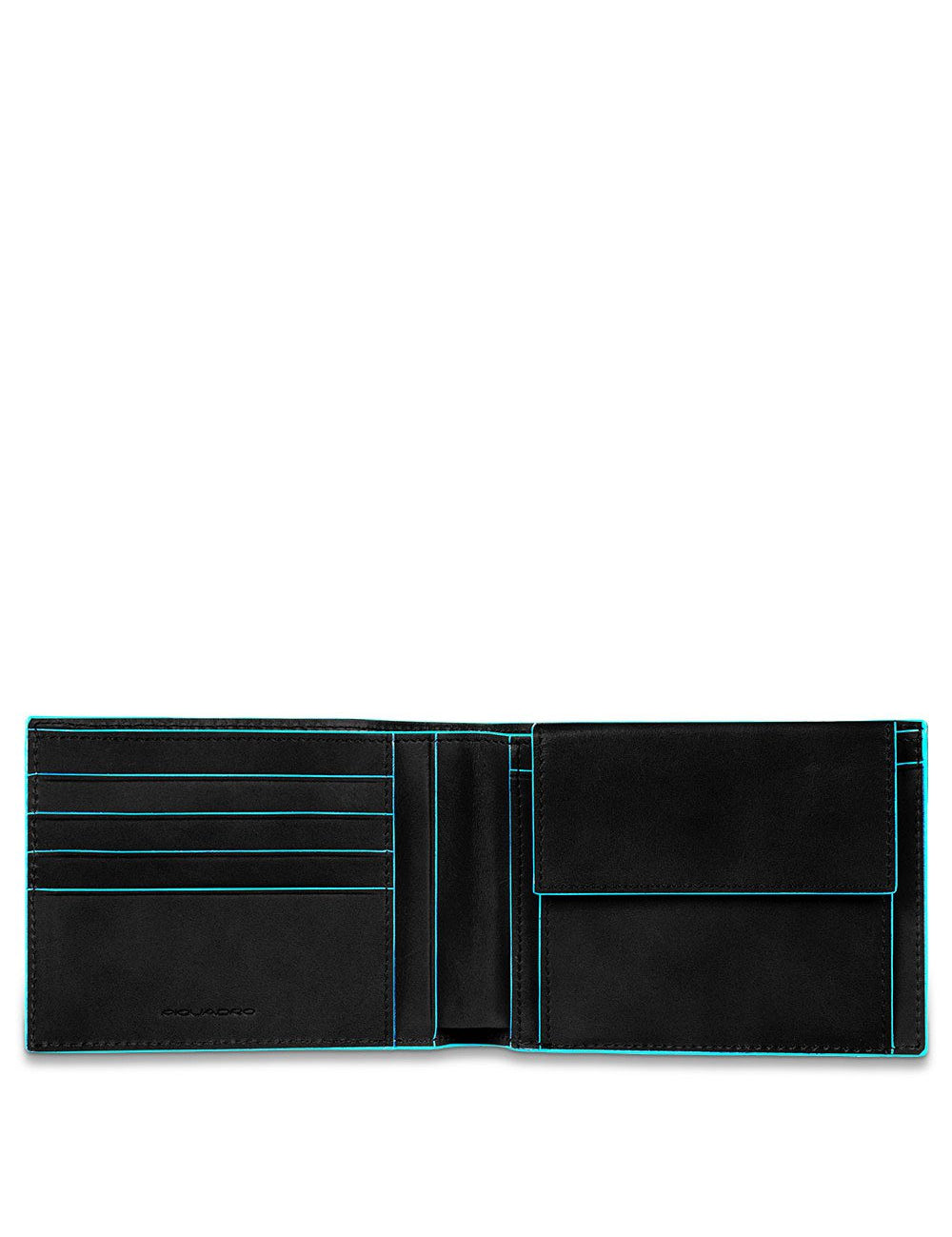 Portafoglio uomo con portamonete in pelle Blue Square Piquadro - MYLILLY