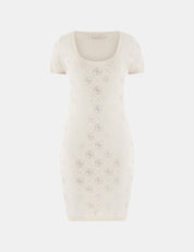 Rhinestones 4G Swtr Dress Guess - MYLILLY