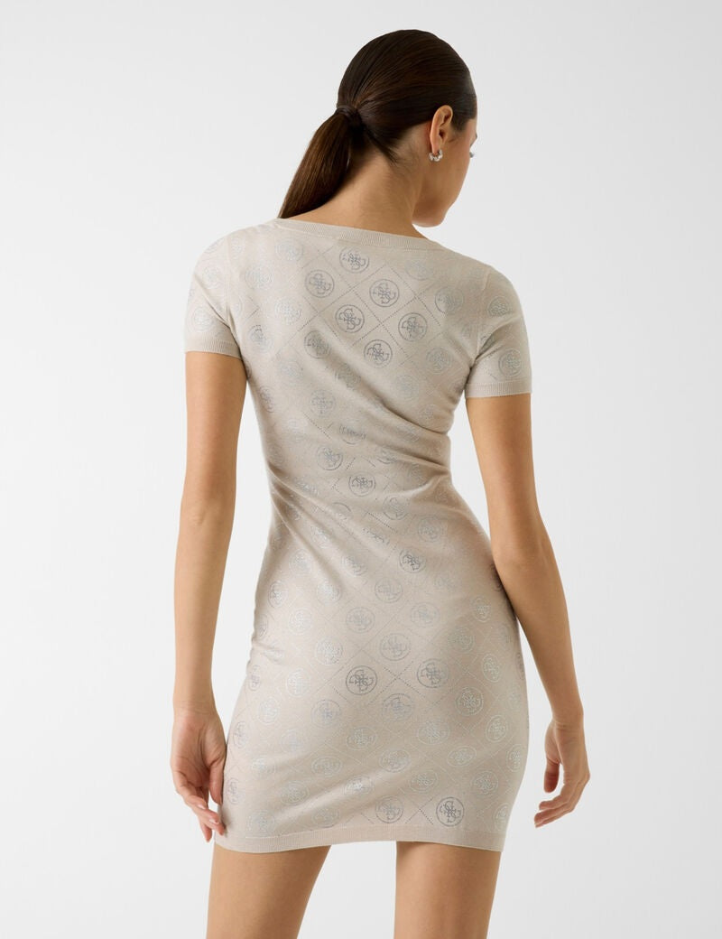 Rhinestones 4G Swtr Dress Guess - MYLILLY