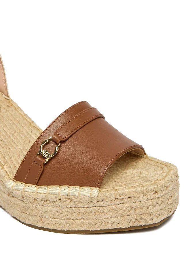 Sandali C-Easy Coccinelle in beige with buckle, featuring a stylish design for women's summer footwear.