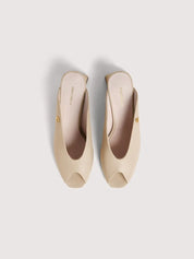 Coccinelle C-Everyday women's sandal with beige straps and low heel, stylish and comfortable footwear for everyday wear.