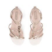 Liu Jo Sandy Liu Jo women's sandal featuring a stylish strappy design with a moderate heel and neutral color.