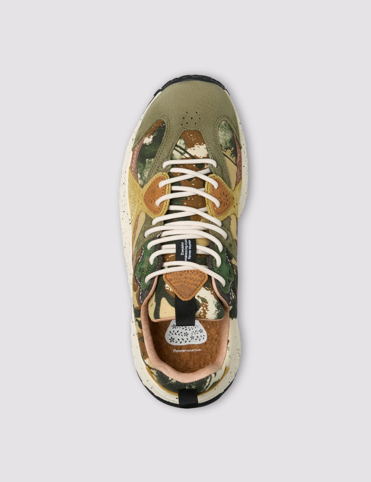 Flower Mountain Wave Sneakers for men featuring a stylish design with blue and white accents, casual athletic footwear.