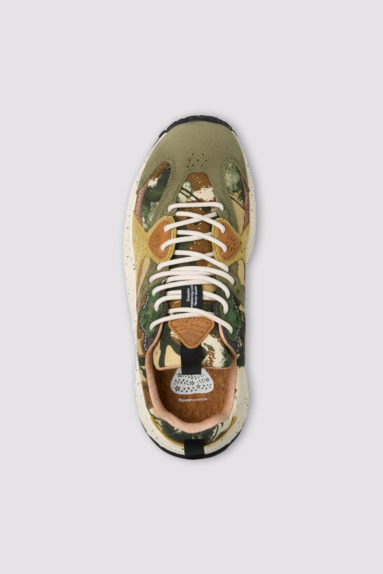 Flower Mountain Wave Sneakers for men featuring a stylish design with blue and white accents, casual athletic footwear.