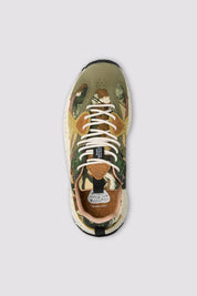 Flower Mountain Wave Sneakers for men featuring a stylish design with blue and white accents, casual athletic footwear.