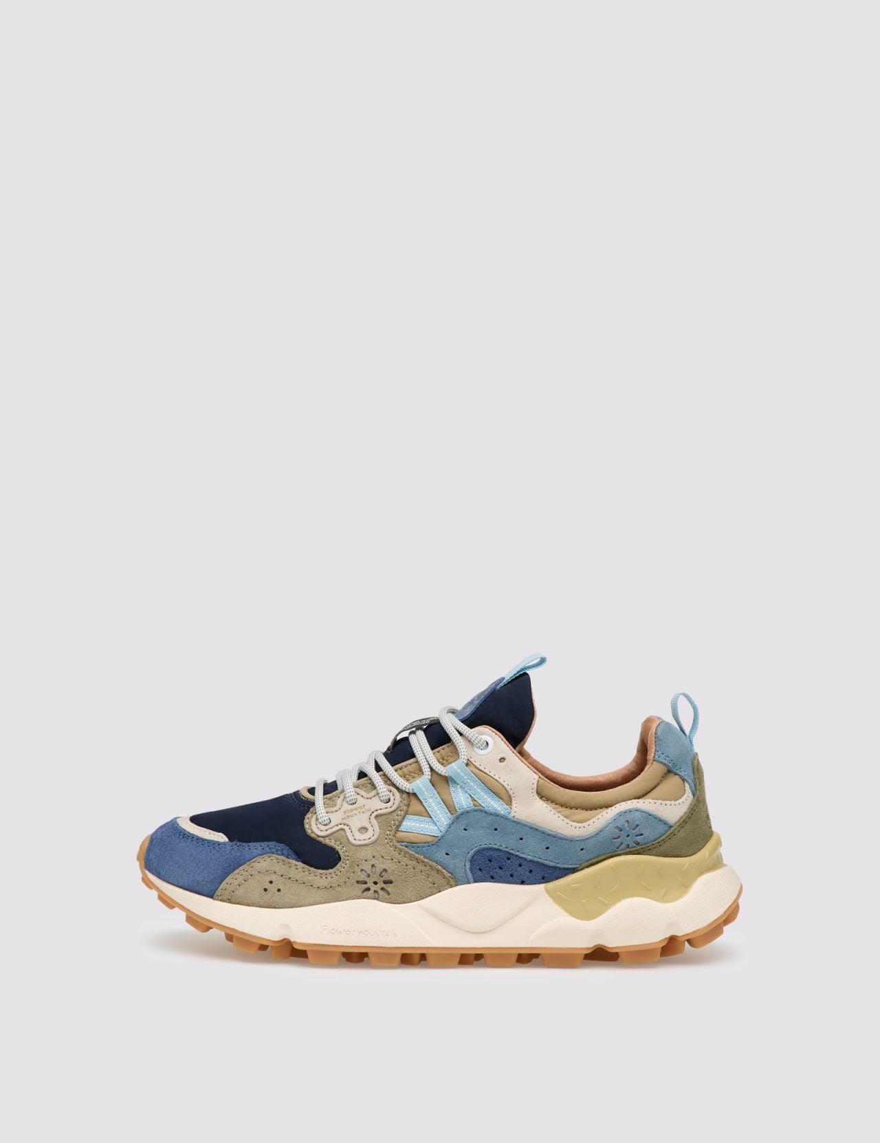Yamano 3 Sneakers by Flower Mountain, men's casual sneakers with floral design, white and black color, sporty style.