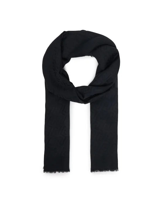 Liu Jo women's scarf in soft fabric, featuring a stylish design and vibrant colors, draped elegantly on a surface.