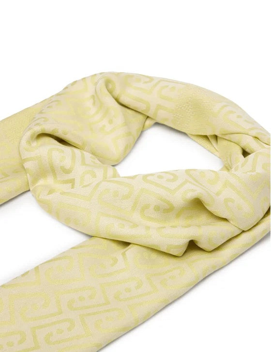 Elegant Liu Jo women's scarf with a chic design, draped stylishly on a neutral background.