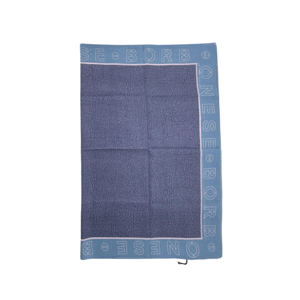Borbonese women's scarf with Op Logo outline pattern, stylish accessory in soft fabric, ideal for adding elegance to outfits.