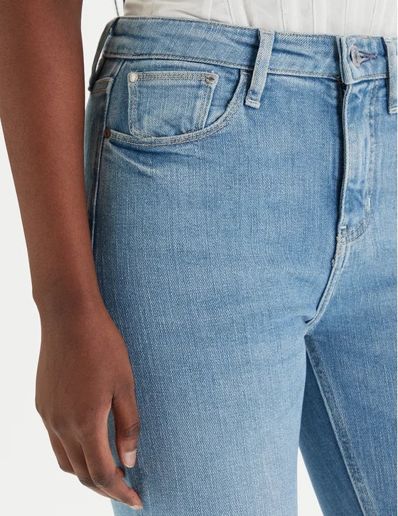 Pair of sexy flare Guess jeans for women, featuring a stylish fit and classic denim look.