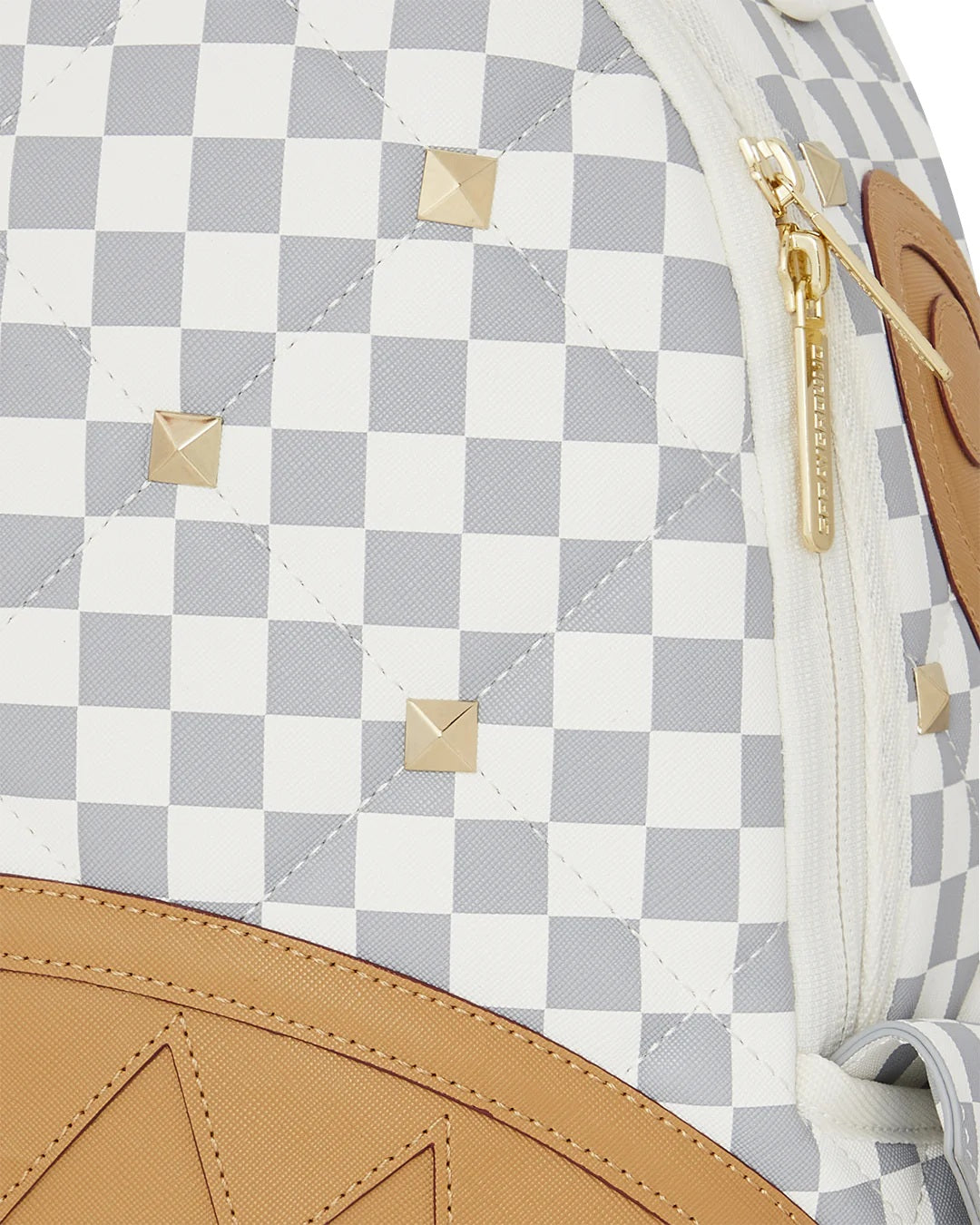 Cream Henny Quilt Puff Backpack Sprayground - MYLILLY
