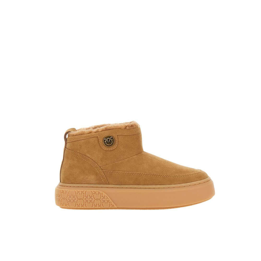 Pinko Yoko pink ankle boots for women, stylish ankle-high footwear with a sleek design and comfortable fit.
