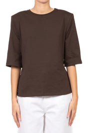 Vicolo Donna T-shirt featuring a casual fit with a soft fabric, displayed with a simple neckline and stylish design.