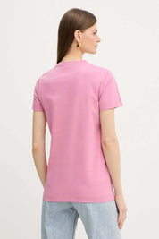 Pinko Donna T-shirt in pink with a casual fit, featuring a crew neckline and short sleeves.