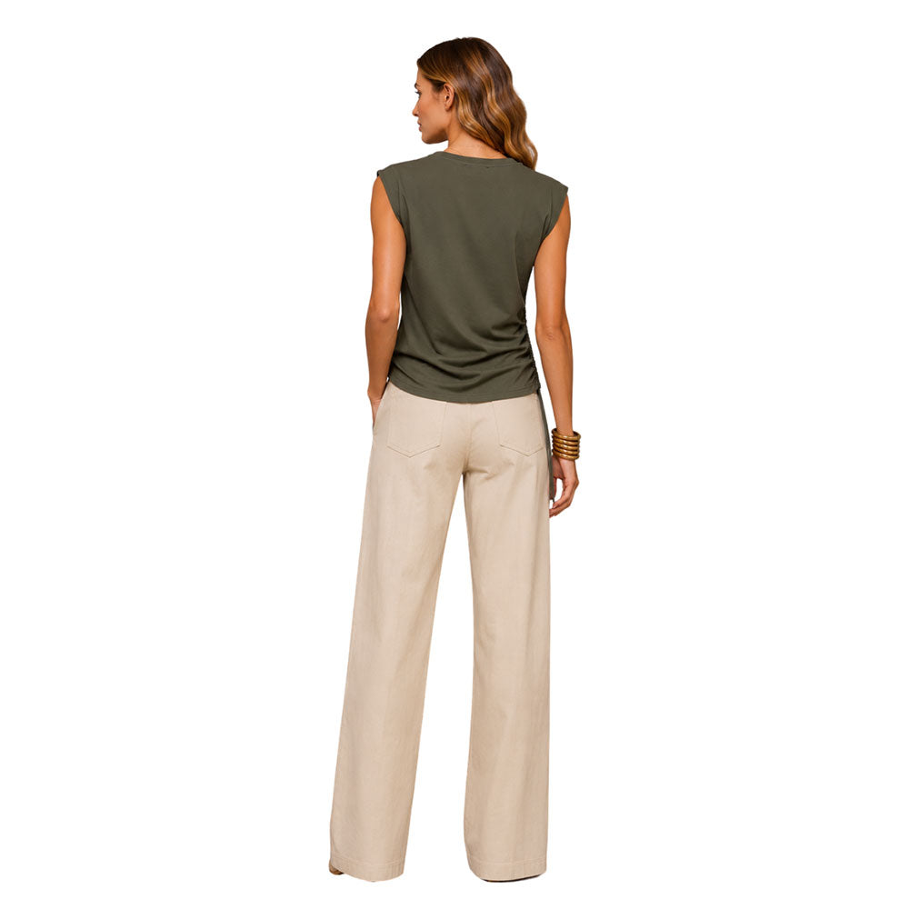 T-shirt arricciata in cotone Vicolo