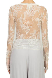 Long-sleeve Vicolo donna top featuring a fitted design in soft fabric, shown on a white background.