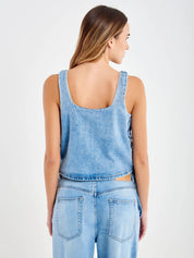 Vicolo women's top featuring a stylish design with a relaxed fit and elegant details in a neutral color.