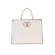 Guess Tote Nastra women's shopping bag, stylish brown leather accessory with dual handles and spacious interior for everyday use.