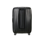 Large Samsonite Nexis Exp unisex travel trolley with hard shell and four spinner wheels, ideal for extended trips.