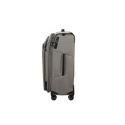 Samsonite medium expandible trolley bag with telescopic handle and wheels, designed for versatile travel.