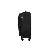 American Tourister Medio Summerride spinner expandable trolley with four wheels, unisex travel accessory, front view, gray color