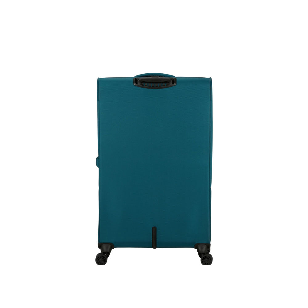 American Tourister Medio Summerride Spinner expandable trolley with multiple compartments and sturdy wheels for unisex travel use