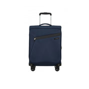 Samsonite Cabin Trolley Litebeam Viaggio with extendable handle and four spinner wheels for easy travel.
