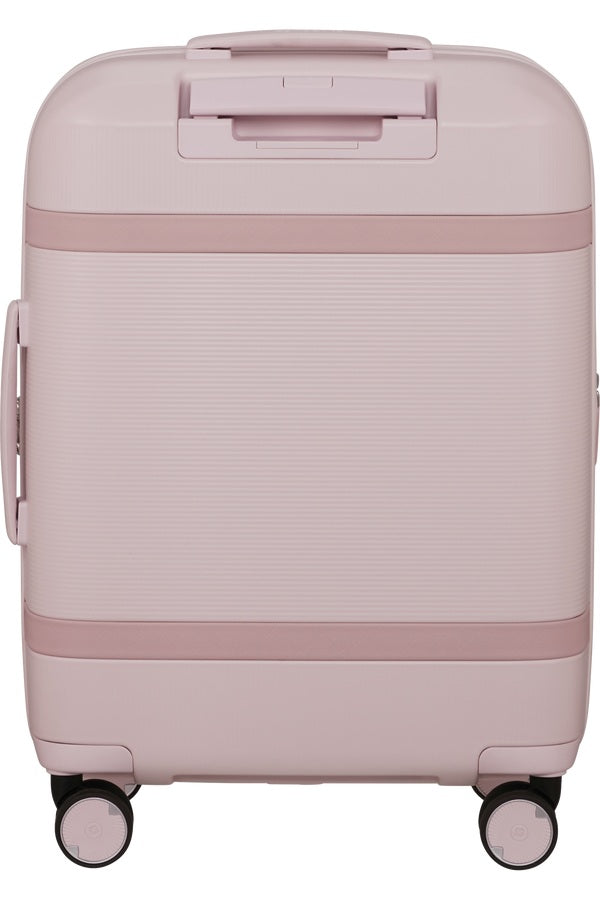 Samsonite cabin trolley bag with hard shell and wheels, unisex travel luggage for carry-on or hand luggage.