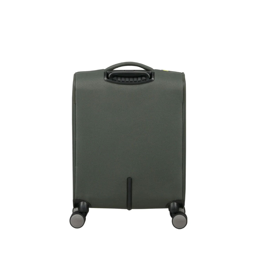 American Tourister Wanderlite Cabin Trolley in black, unisex travel carry-on bag with wheels and extendable handle.