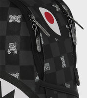 Gray Peeking Character Check Savage Backpack Sprayground - MYLILLY