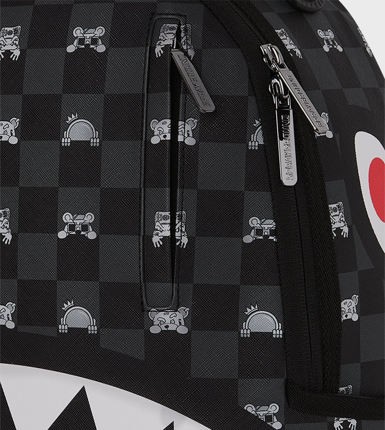 Gray Peeking Character Check Dlxsv Backpack Sprayground - MYLILLY