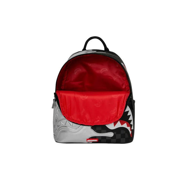 Silver Side Drip Black Check Savage Backpack Sprayground - MYLILLY