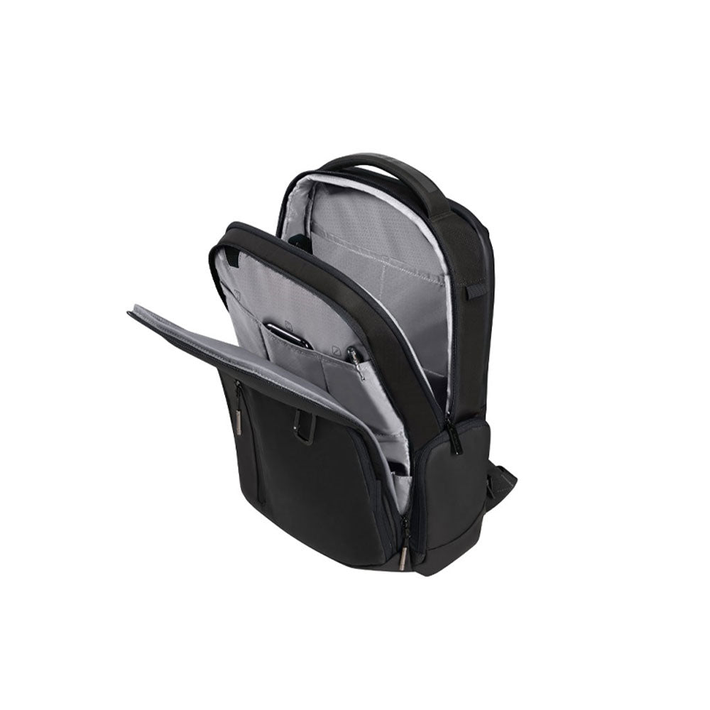 Samsonite Biz2go backpack for 15.6-inch laptop, unisex design with multiple compartments, durable zaini with padded shoulder straps.