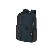 Samsonite Biz2go unisex backpack with 15.6-inch laptop compartment, black nylon material, front zipper pockets, and padded straps.
