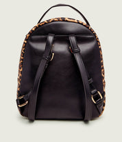 Liu Jo Manhattan women's backpack with sleek black design, featuring silver hardware and adjustable straps.