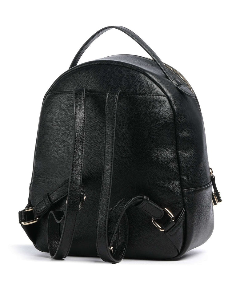 Liu Jo Zaino Manhattan Donna, stylish black backpack with gold accents, made of high-quality leather and featuring a spacious interior.