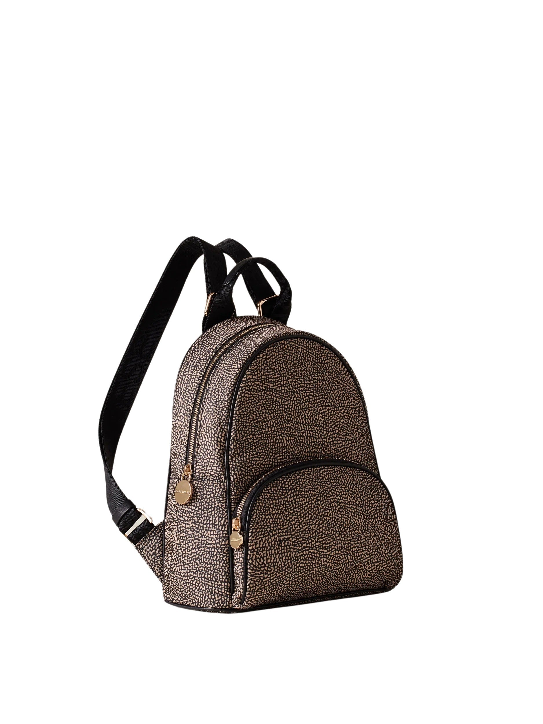 Medium Borbonese Eco Line backpack for women, stylish and functional with sleek design, durable material, and brand logo visible.