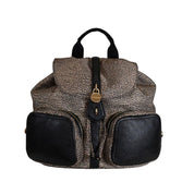 Borbonese Zaino Poche Donna, stylish women's backpack with zippered compartments and sleek design, made of high-quality material.