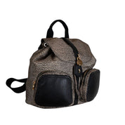 Borbonese Zaino Poche donna shoulder bag with structured design and leather accents, featuring a compact, stylish look.