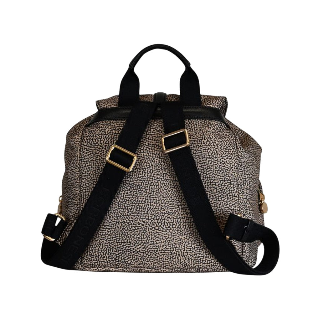 Borbonese Zaino Poche Donna, stylish women's backpack with sleek design and multiple compartments.