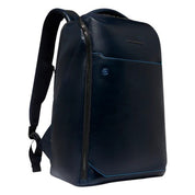 Piquadro 15.6-inch unisex PC backpack with sleek black design, multiple compartments, and padded shoulder straps for comfort.