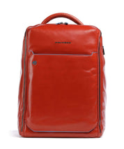 Piquadro unisex 15.6-inch laptop backpack with multiple compartments and padded straps, designed for everyday use.